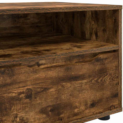 TV-Möbel Rökfärgad Ek TV-skåp med låda 100 x 48 x 43 cm