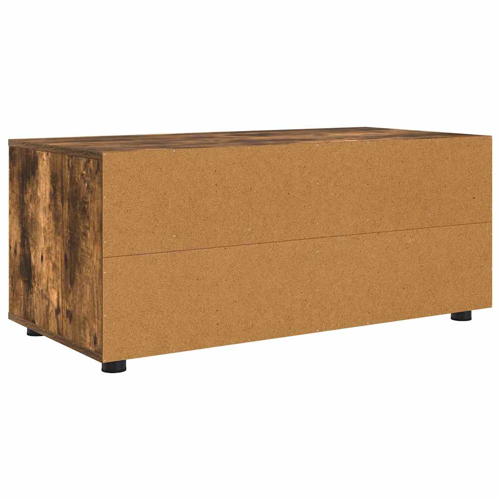TV-Möbel Rökfärgad Ek TV-skåp med låda 100 x 48 x 43 cm