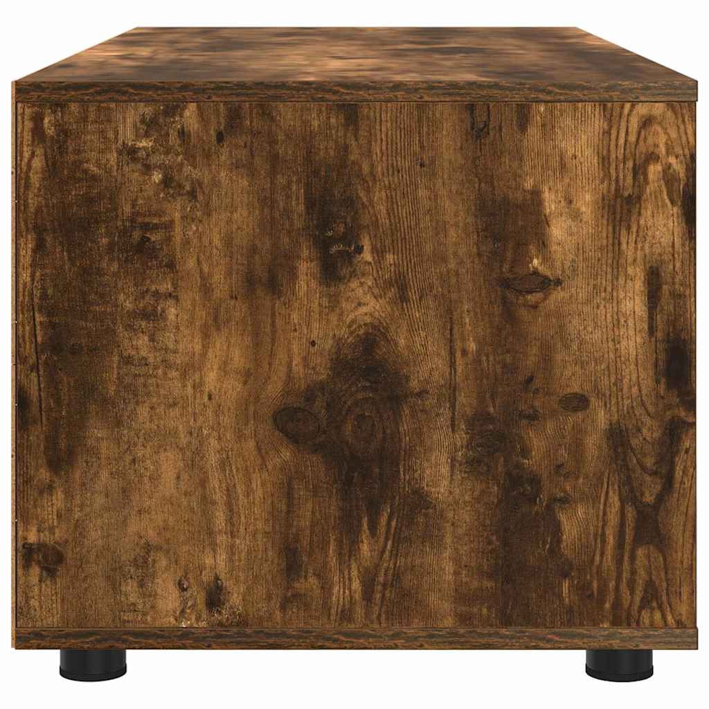 TV-Möbel Rökfärgad Ek TV-skåp med låda 100 x 48 x 43 cm