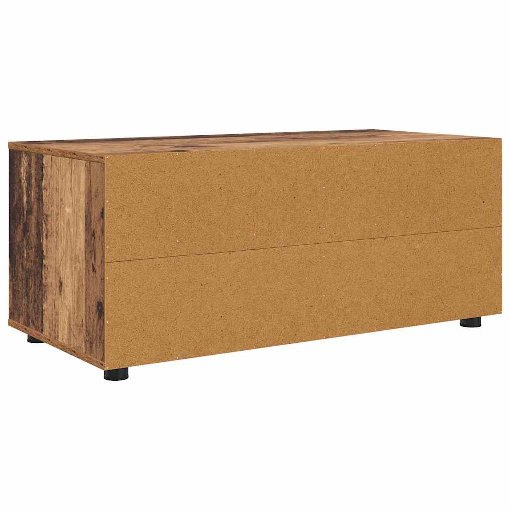 TV-Möbel Åldrat Trä TV-skåp med låda 100 x 48 x 43 cm