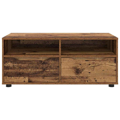 TV-Möbel Åldrat Trä TV-skåp med låda 100 x 48 x 43 cm
