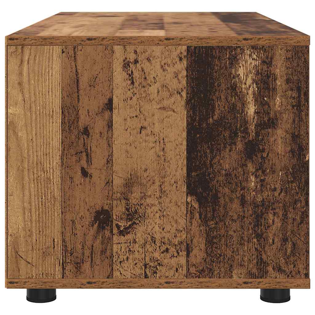 TV-Möbel Åldrat Trä TV-skåp med låda 100 x 48 x 43 cm