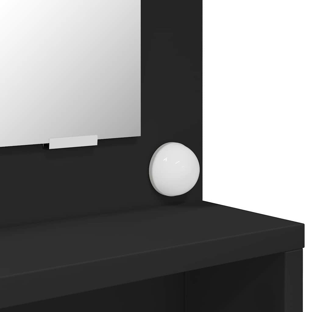 Sminkbord Svart 80 x 39,6 x 135 cm