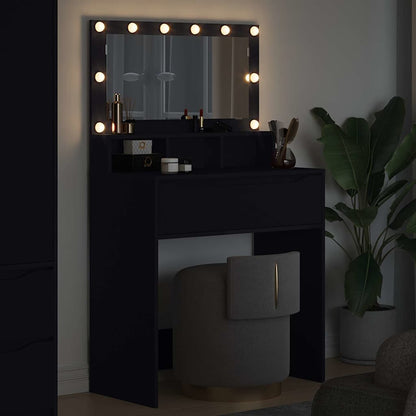 Sminkbord Svart 80 x 39,6 x 135 cm