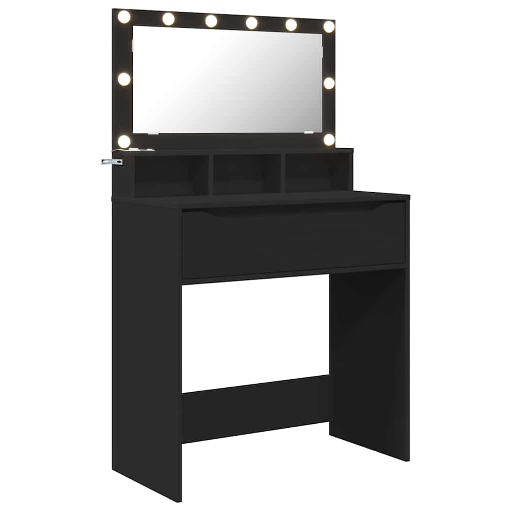 Sminkbord Svart 80 x 39,6 x 135 cm