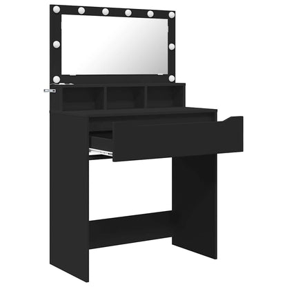 Sminkbord Svart 80 x 39,6 x 135 cm