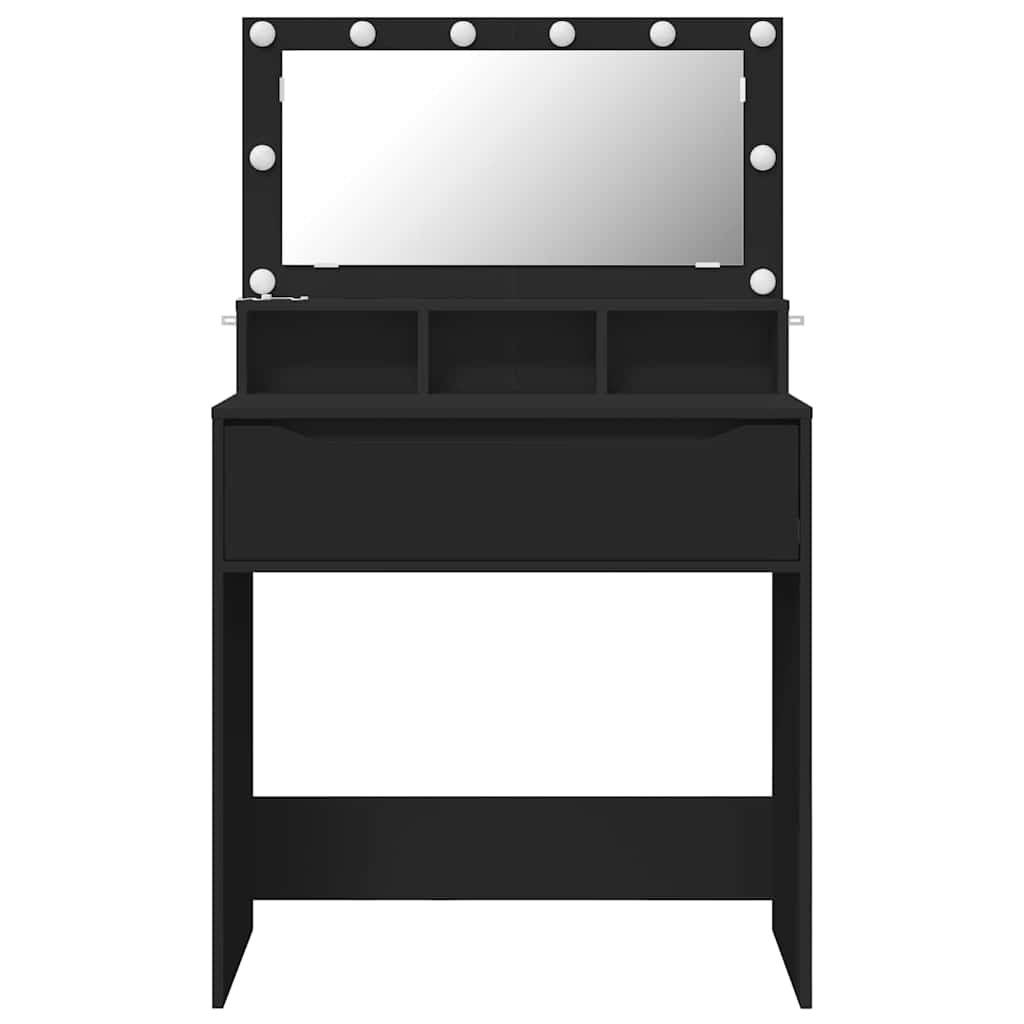 Sminkbord Svart 80 x 39,6 x 135 cm