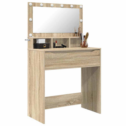Sminkbord med låda Sonoma Ek 80 x 39,6 x 135 cm