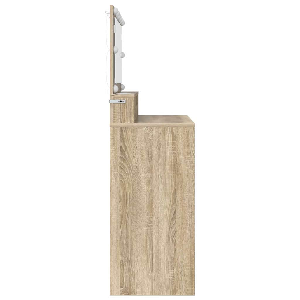 Sminkbord med låda Sonoma Ek 80 x 39,6 x 135 cm