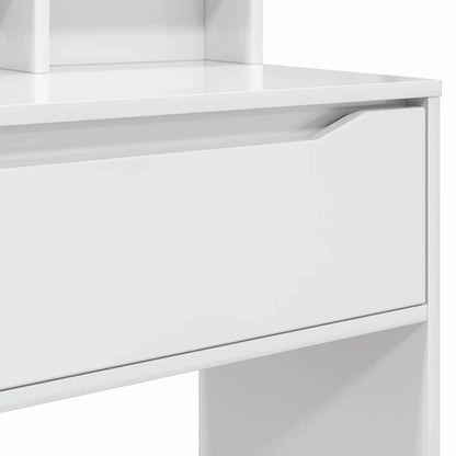 Sminkbord med låda Högblanka Vita 80 x 39,6 x 135 cm