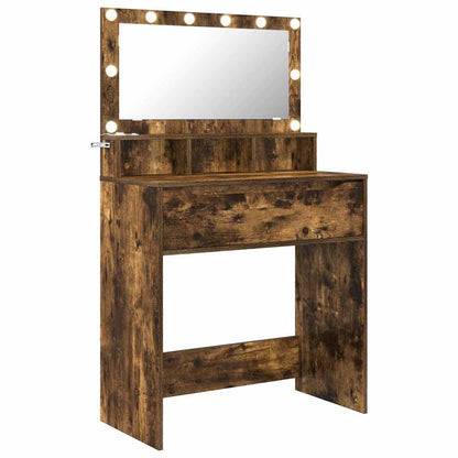 Sminkbord Rökfärgad Ek 80 x 39,6 x 135 cm