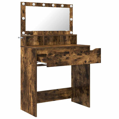 Sminkbord Rökfärgad Ek 80 x 39,6 x 135 cm