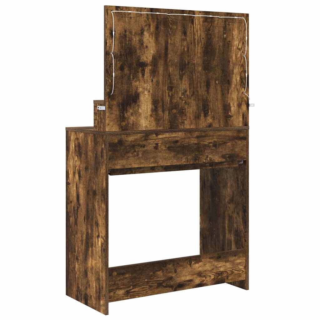 Sminkbord Rökfärgad Ek 80 x 39,6 x 135 cm