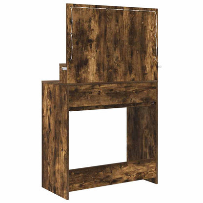 Sminkbord Rökfärgad Ek 80 x 39,6 x 135 cm