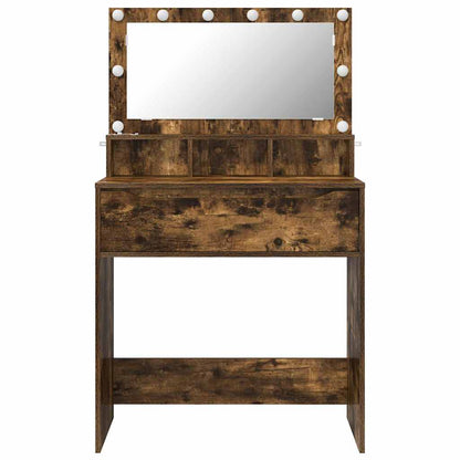 Sminkbord Rökfärgad Ek 80 x 39,6 x 135 cm