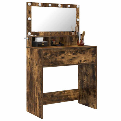 Sminkbord Rökfärgad Ek 80 x 39,6 x 135 cm