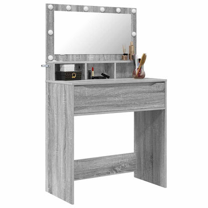 Sminkbord med låda Sonoma Grå 80 x 39,6 x 135 cm