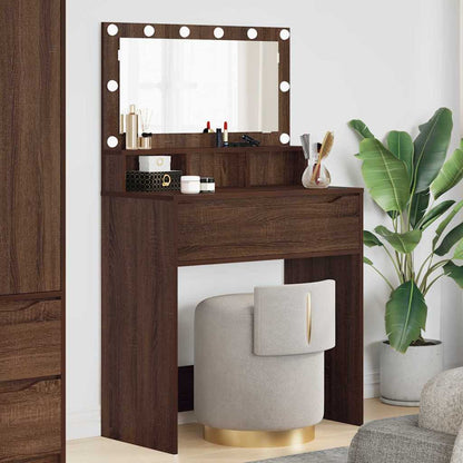 Sminkbord Brun Ek 80 x 39,6 x 135 cm
