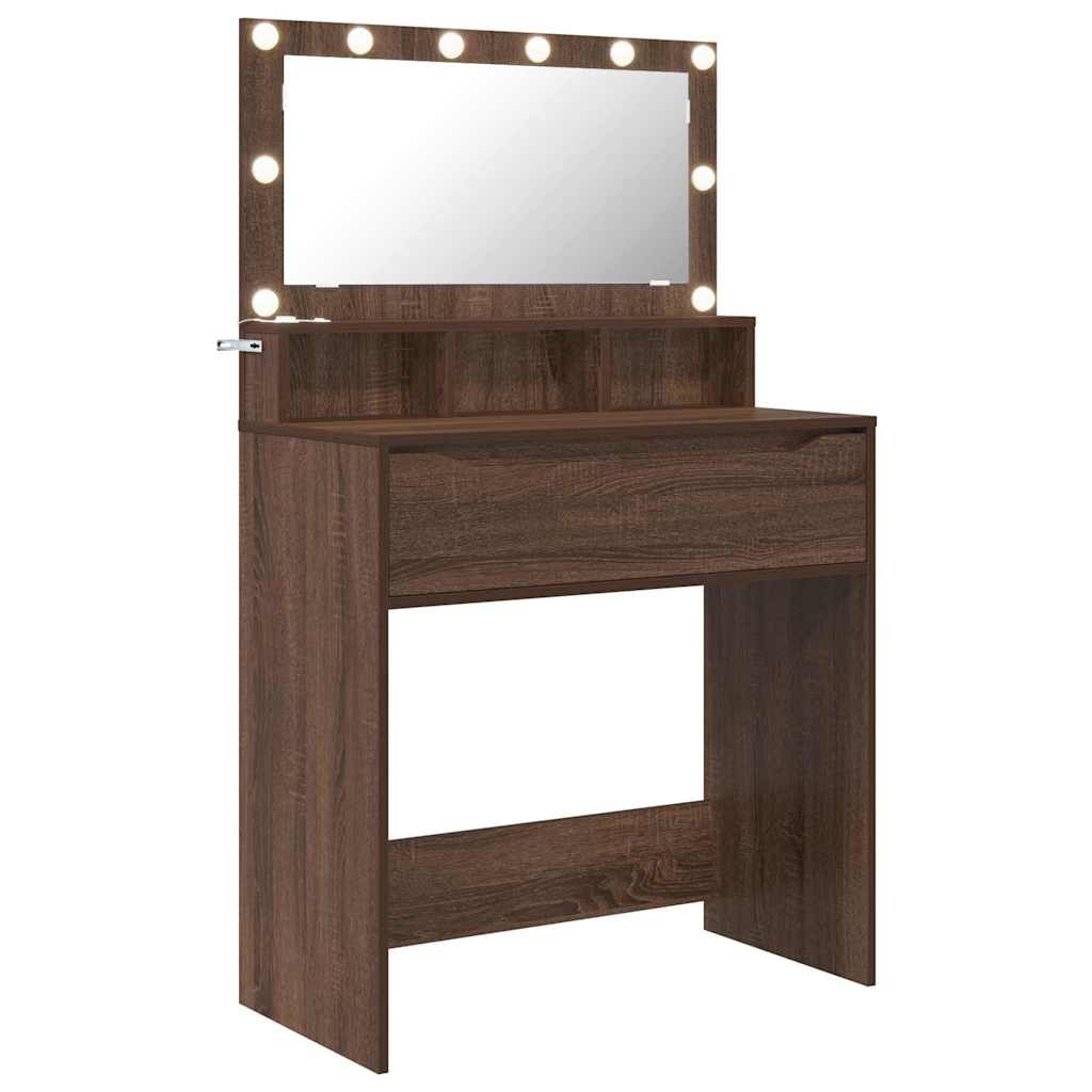 Sminkbord Brun Ek 80 x 39,6 x 135 cm