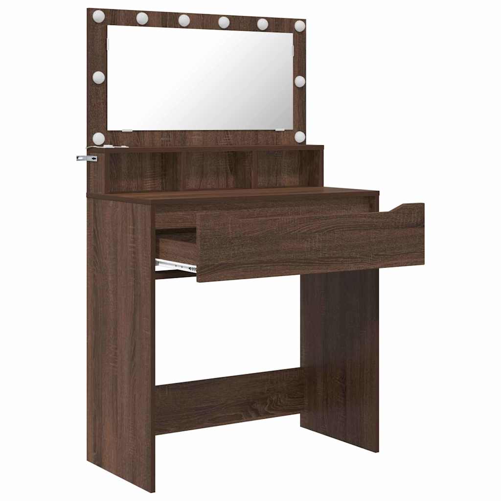 Sminkbord Brun Ek 80 x 39,6 x 135 cm
