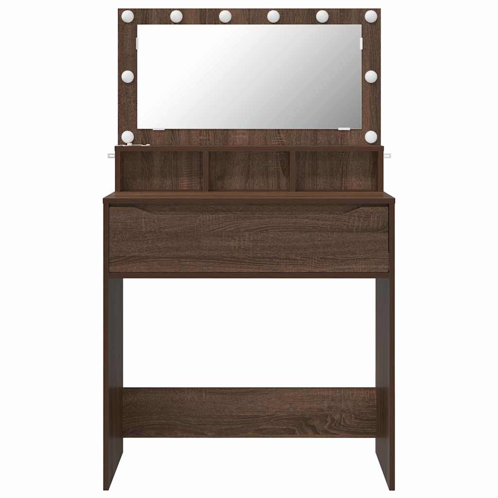Sminkbord Brun Ek 80 x 39,6 x 135 cm