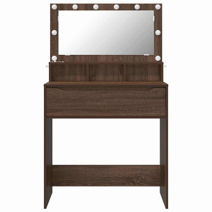 Sminkbord Brun Ek 80 x 39,6 x 135 cm