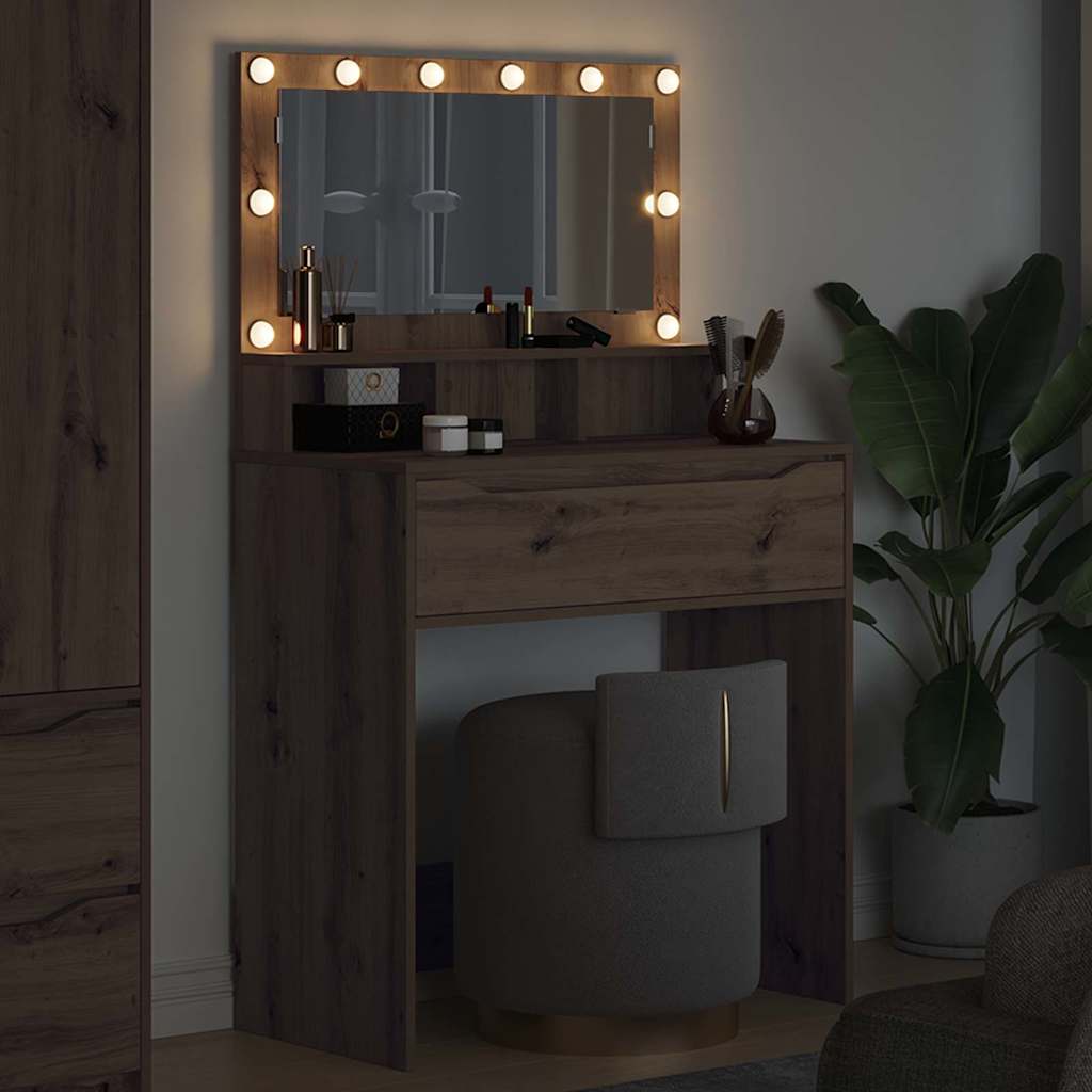 Sminkbord med låda Artisan Ek 80 x 39,6 x 135 cm