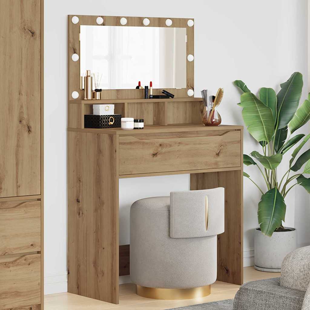 Sminkbord med låda Artisan Ek 80 x 39,6 x 135 cm
