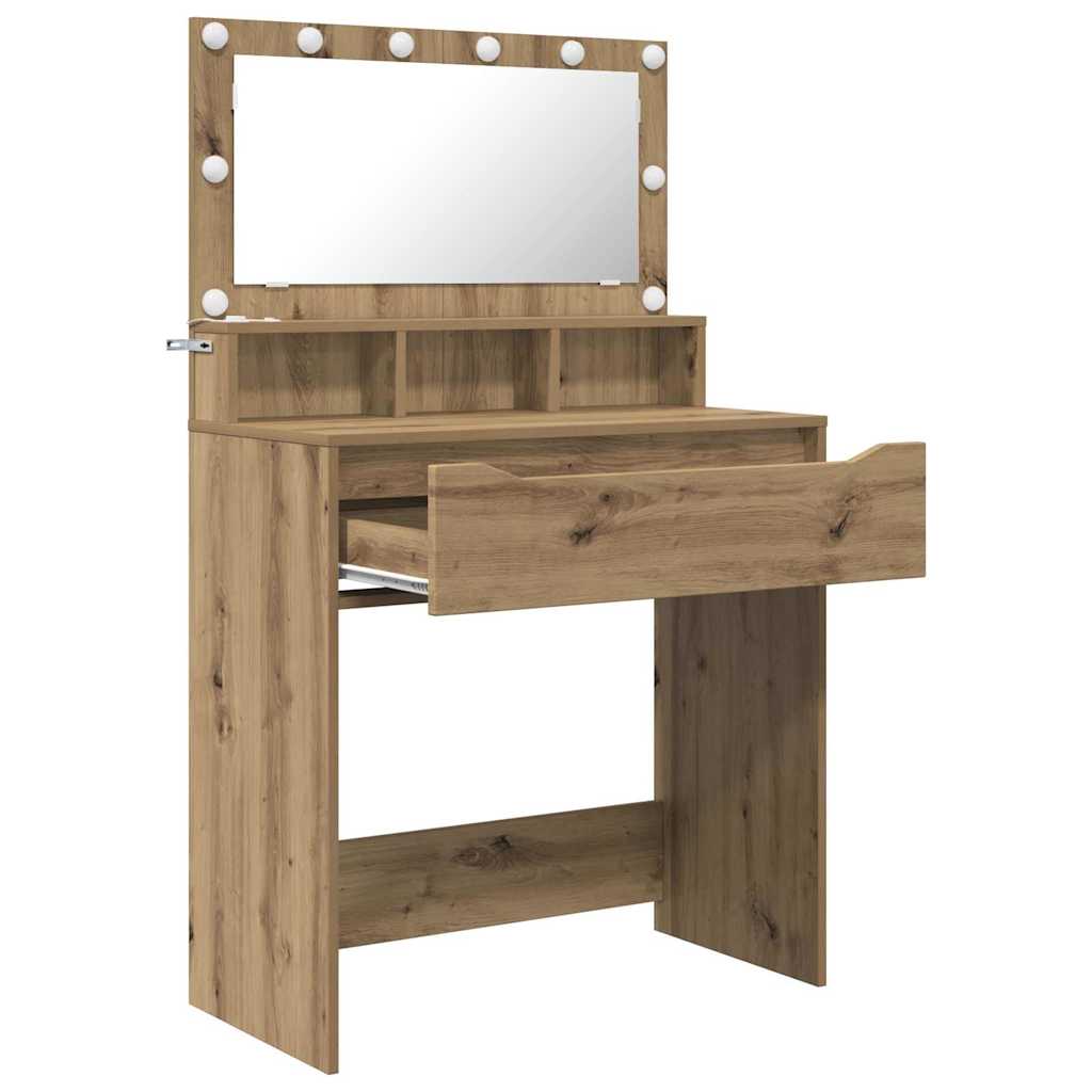 Sminkbord med låda Artisan Ek 80 x 39,6 x 135 cm