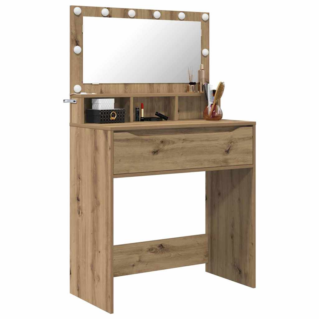 Sminkbord med låda Artisan Ek 80 x 39,6 x 135 cm
