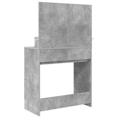 Sminkbord med låda Betonggrå 80 x 39,6 x 135 cm