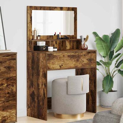 Sminkbord Rökfärgad Ek 80 x 39,6 x 135 cm