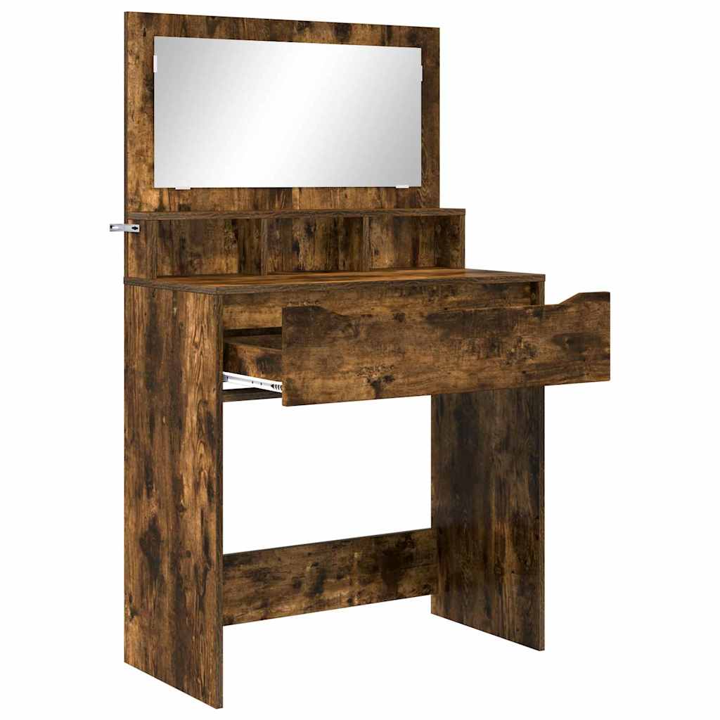 Sminkbord Rökfärgad Ek 80 x 39,6 x 135 cm