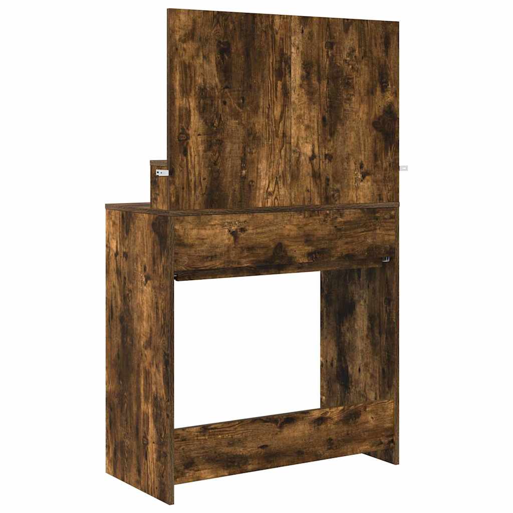 Sminkbord Rökfärgad Ek 80 x 39,6 x 135 cm