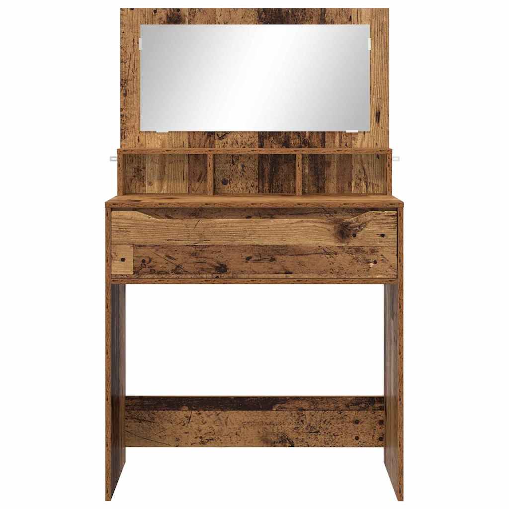 Sminkbord med låda Gammalt Trä 80 x 39,6 x 135 cm