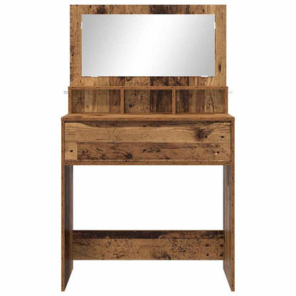 Sminkbord med låda Gammalt Trä 80 x 39,6 x 135 cm