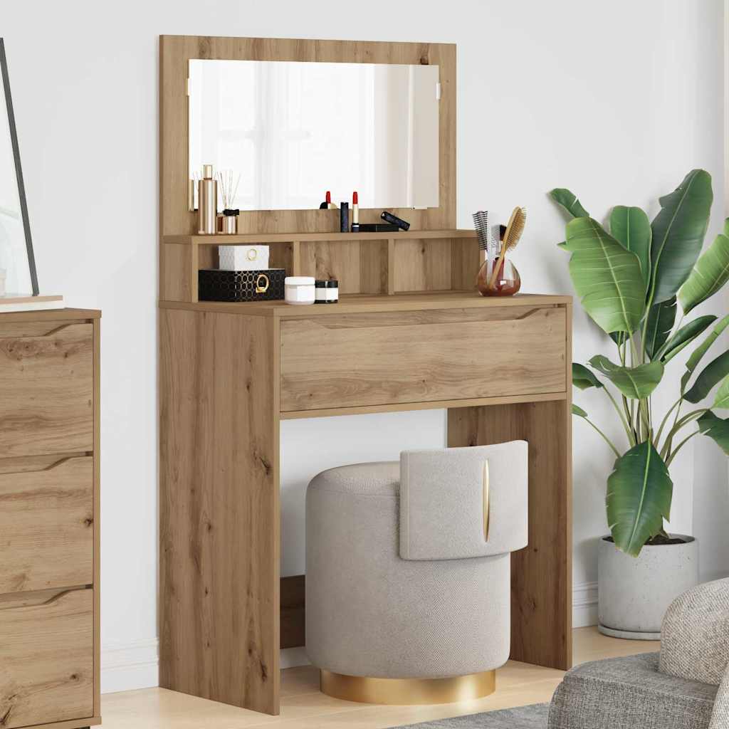 Sminkbord med låda Artisan Ek 80 x 39,6 x 135 cm