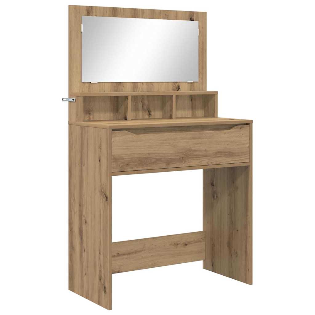 Sminkbord med låda Artisan Ek 80 x 39,6 x 135 cm