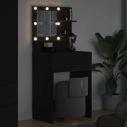 Sminkbord Svart 80 x 39,6 x 135 cm
