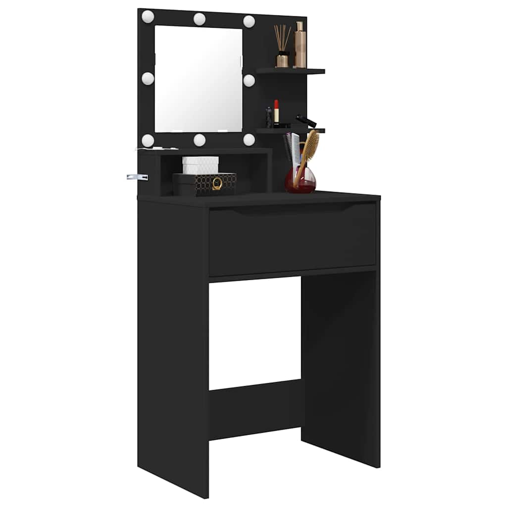 Sminkbord Svart 80 x 39,6 x 135 cm