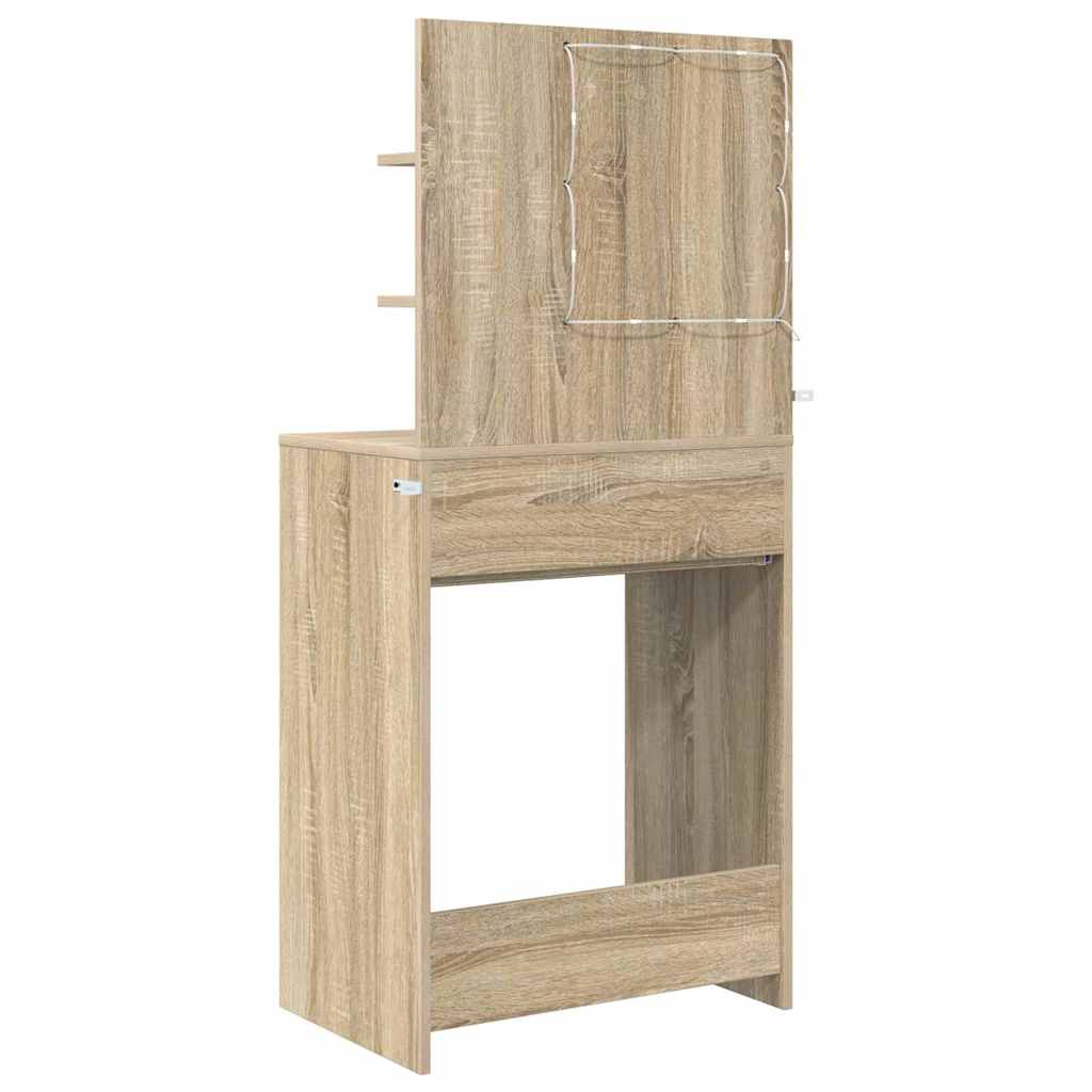 Sminkbord med låda Sonoma Ek 80 x 39,6 x 135 cm