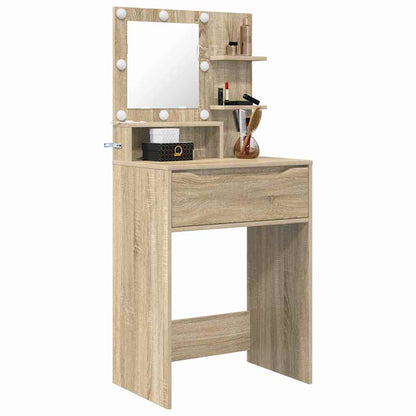 Sminkbord med låda Sonoma Ek 80 x 39,6 x 135 cm