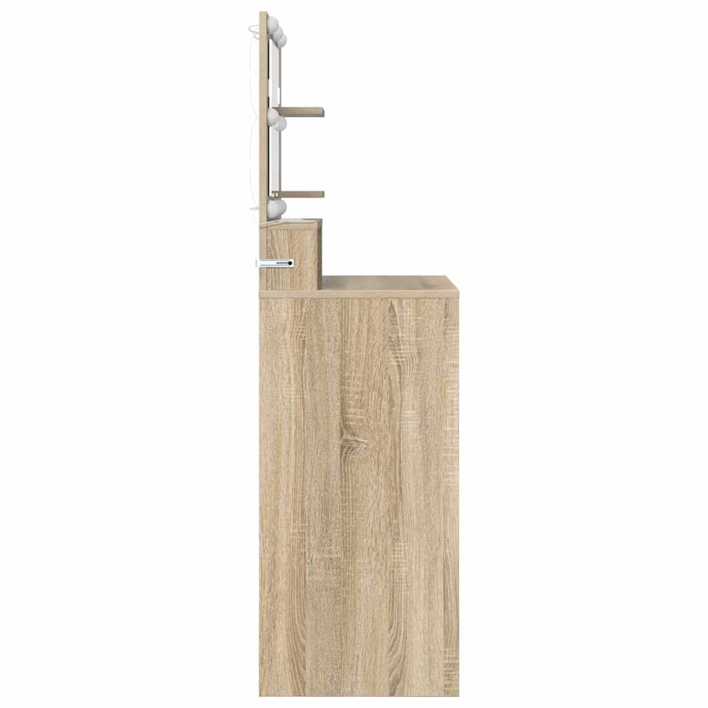 Sminkbord med låda Sonoma Ek 80 x 39,6 x 135 cm