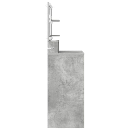 Sminkbord med låda Betonggrå 80 x 39,6 x 135 cm