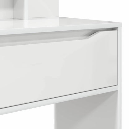 Sminkbord med låda Högblanka Vita 80 x 39,6 x 135 cm