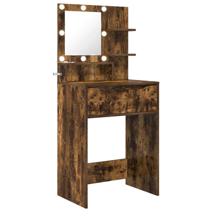 Sminkbord Rökfärgad Ek 80 x 39,6 x 135 cm