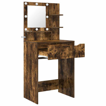 Sminkbord Rökfärgad Ek 80 x 39,6 x 135 cm
