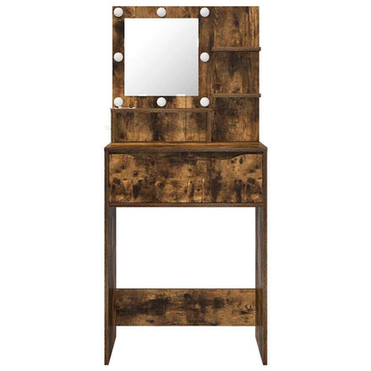 Sminkbord Rökfärgad Ek 80 x 39,6 x 135 cm