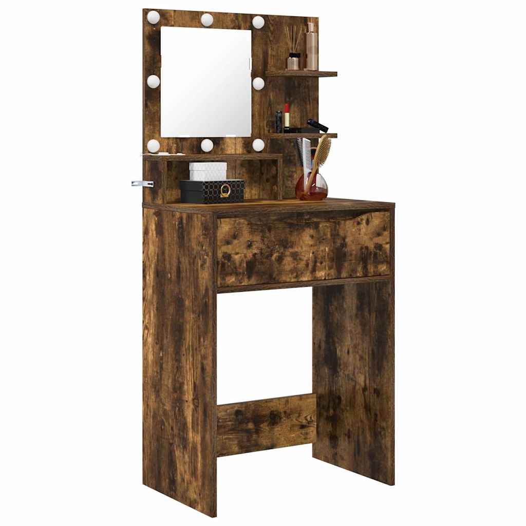 Sminkbord Rökfärgad Ek 80 x 39,6 x 135 cm