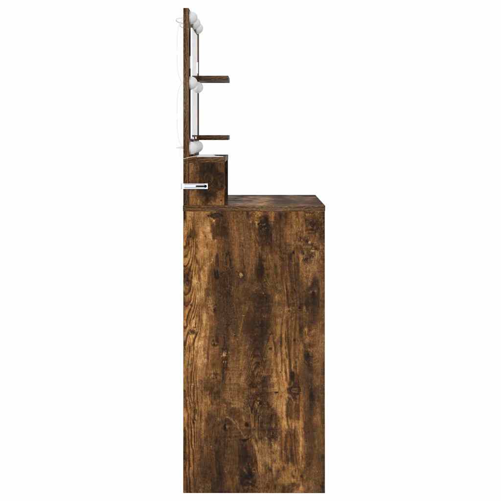 Sminkbord Rökfärgad Ek 80 x 39,6 x 135 cm